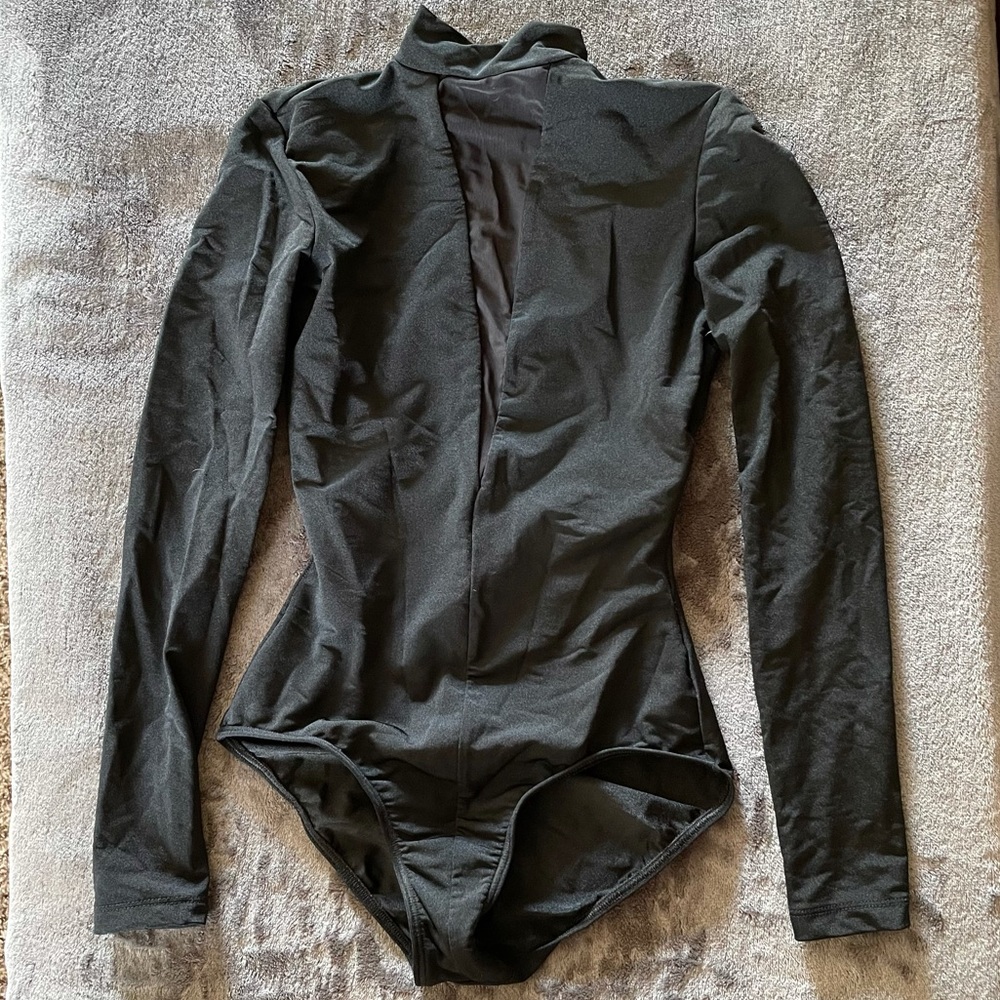 LAST CHANCE✨Black Mesh Long Sleeve Mariia Leotard✨